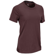 Tackle Crew Neck Tee - Maroon - Womens - Medium