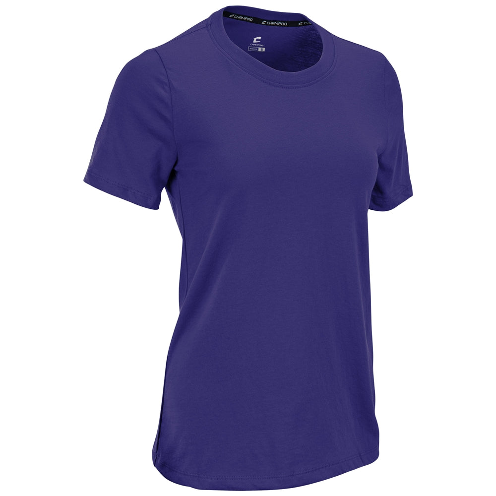 Tackle Crew Neck Tee - Purple - Womens - Extra-Small