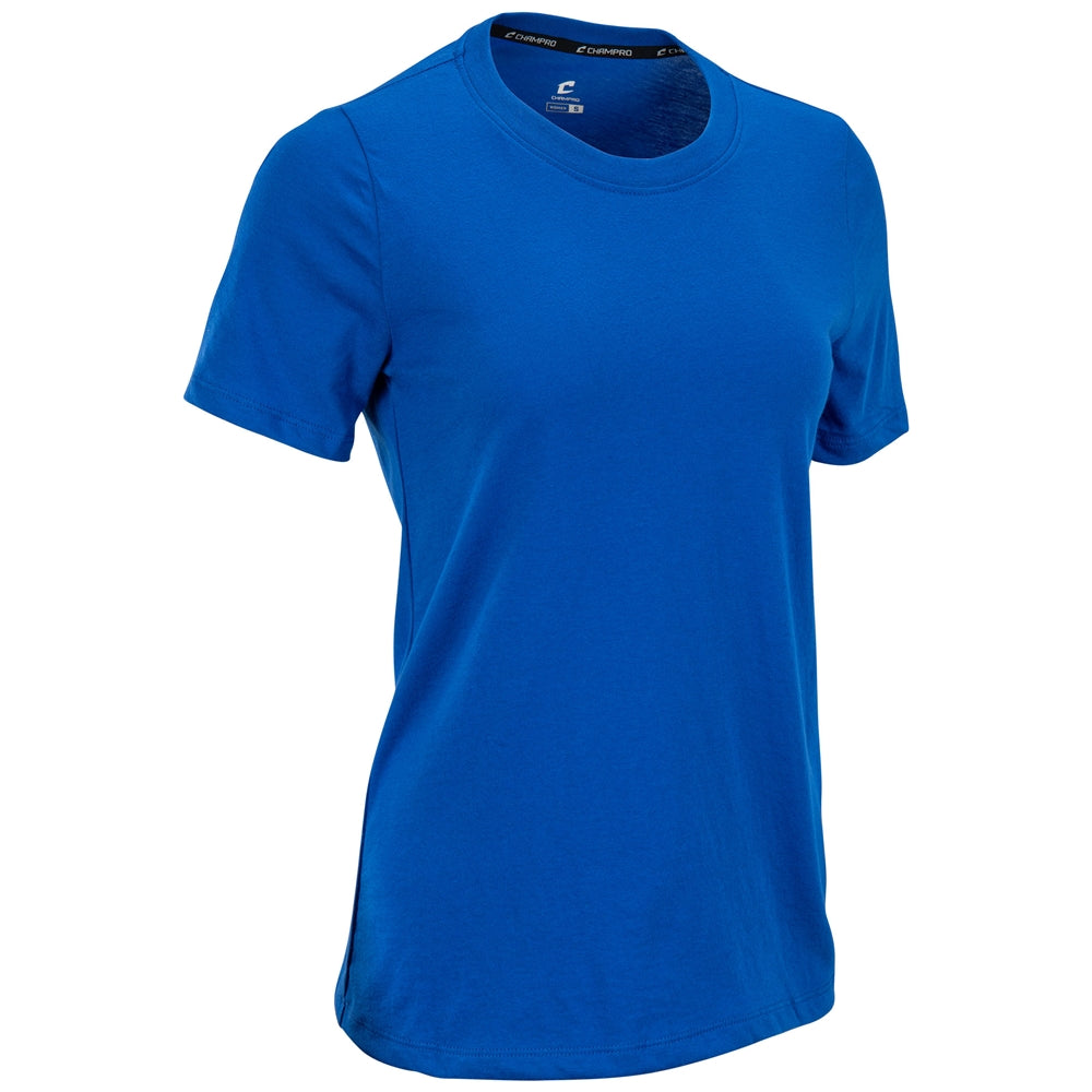 Tackle Crew Neck Tee - Royal - Womens - Small
