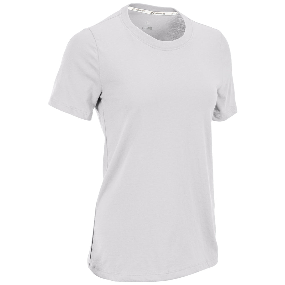 Tackle Crew Neck Tee - White - Womens - Medium