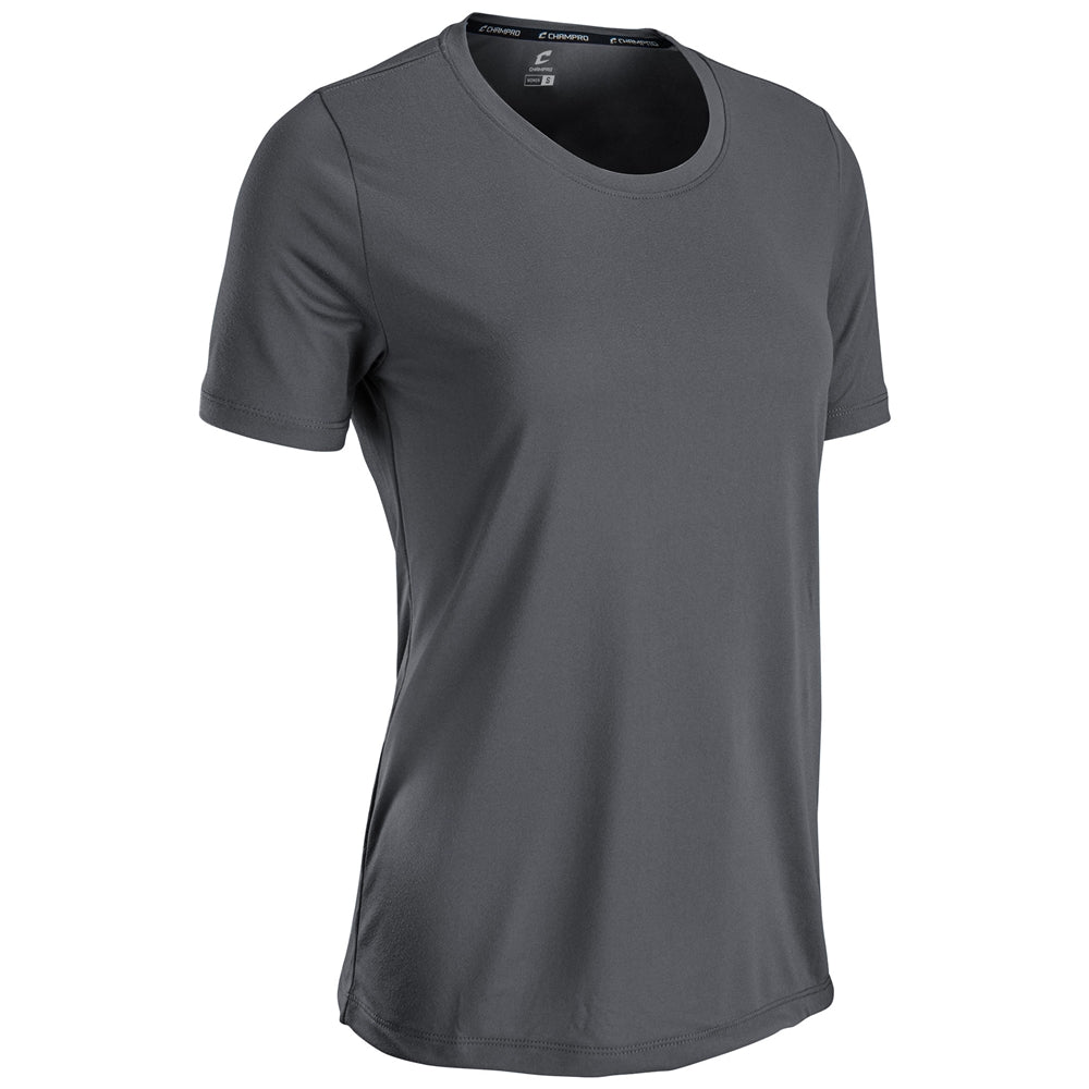 Rookie Crew Neck Tee - Charcoal - Womens - Large