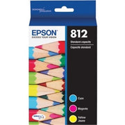 Epson&amp;reg; 812 DuraBrite&amp;reg; Ultra Cyan, Magenta, Yellow Ink Cartridges, Pack Of 3, T812520-S