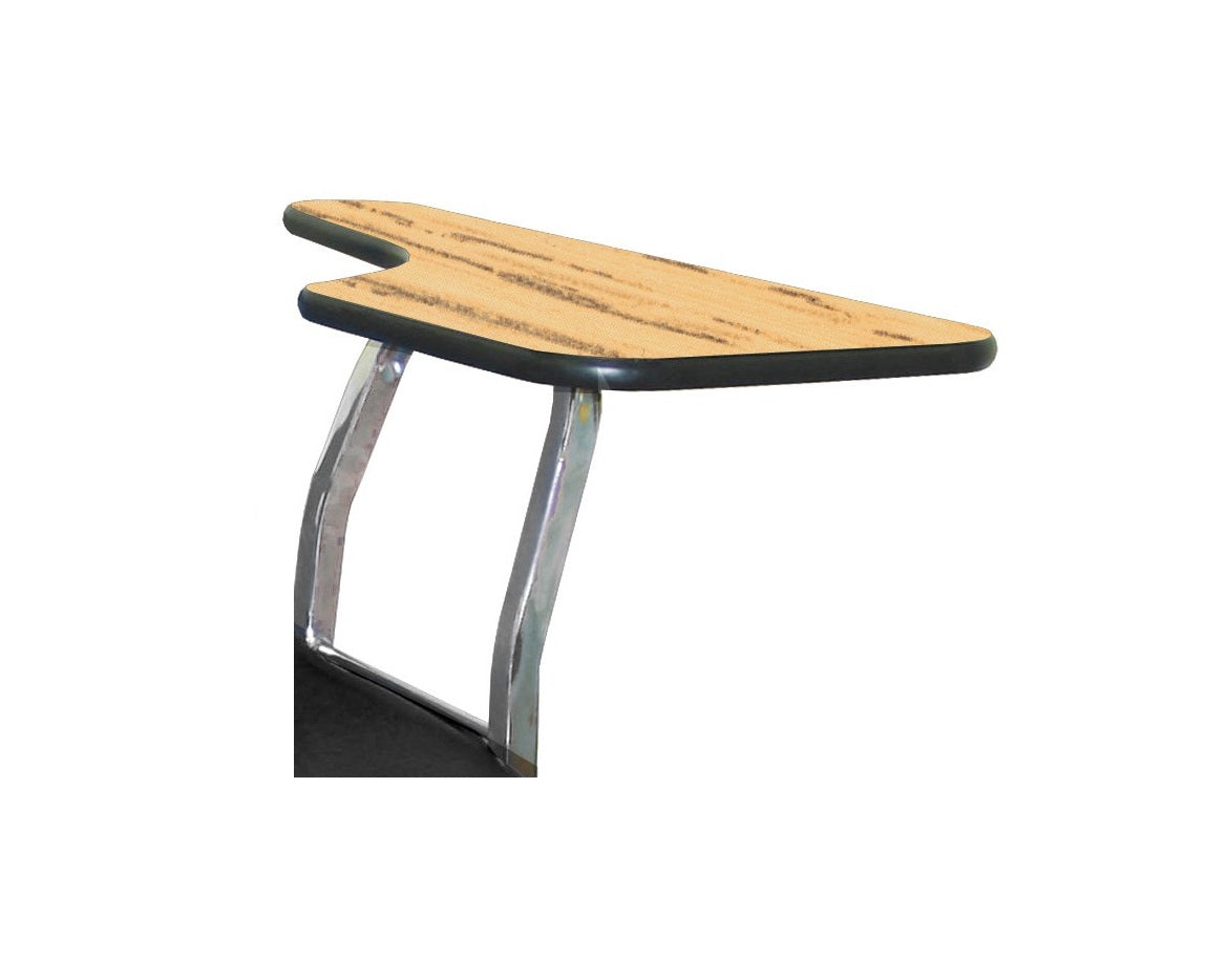 NPS® Left Tablet Arm for 8100 Series, Surface Color: Light Oak, Frame Color: Chrome