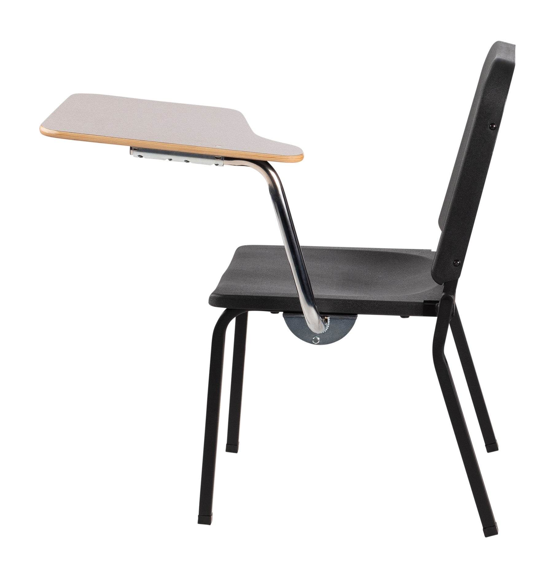 NPS® Tablet Left Arm for 8200 Series Stack Chair, Surface Color: Grey, Frame Color: Chrome