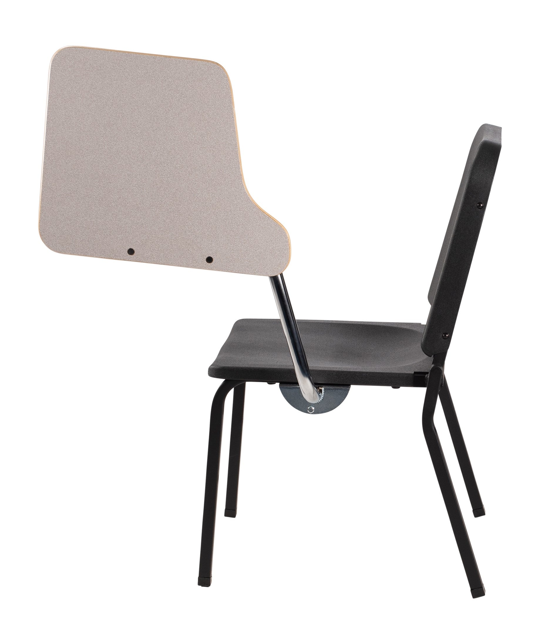 NPS® Tablet Left Arm for 8200 Series Stack Chair, Surface Color: Grey, Frame Color: Chrome