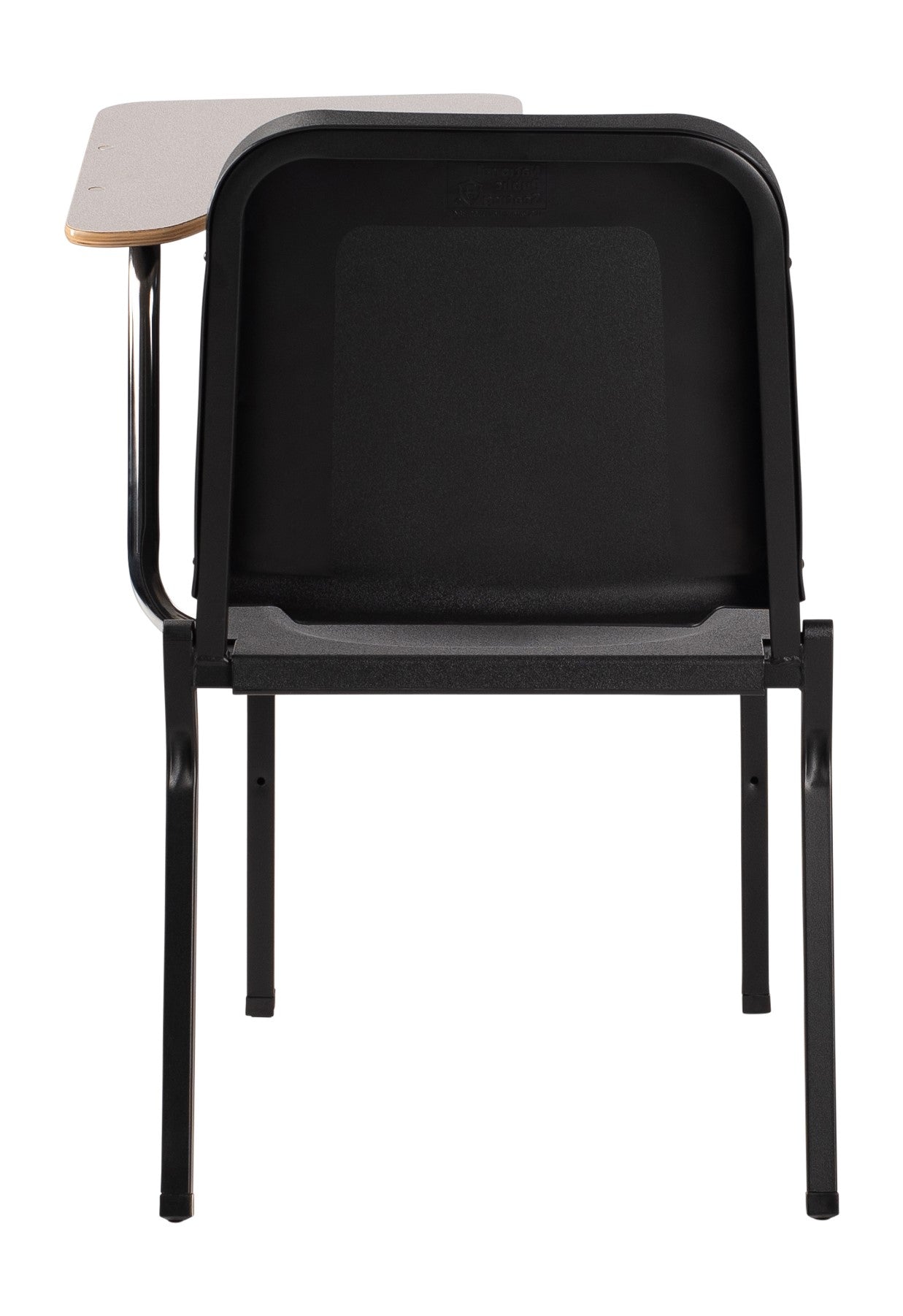 NPS® Tablet Left Arm for 8200 Series Stack Chair, Surface Color: Grey, Frame Color: Chrome