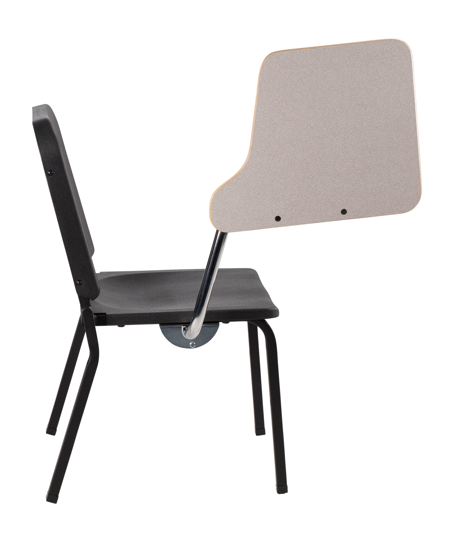 NPS® Tablet Right Arm for 8200 Series Stack Chair, Surface Color: Grey, Frame Color: Chrome