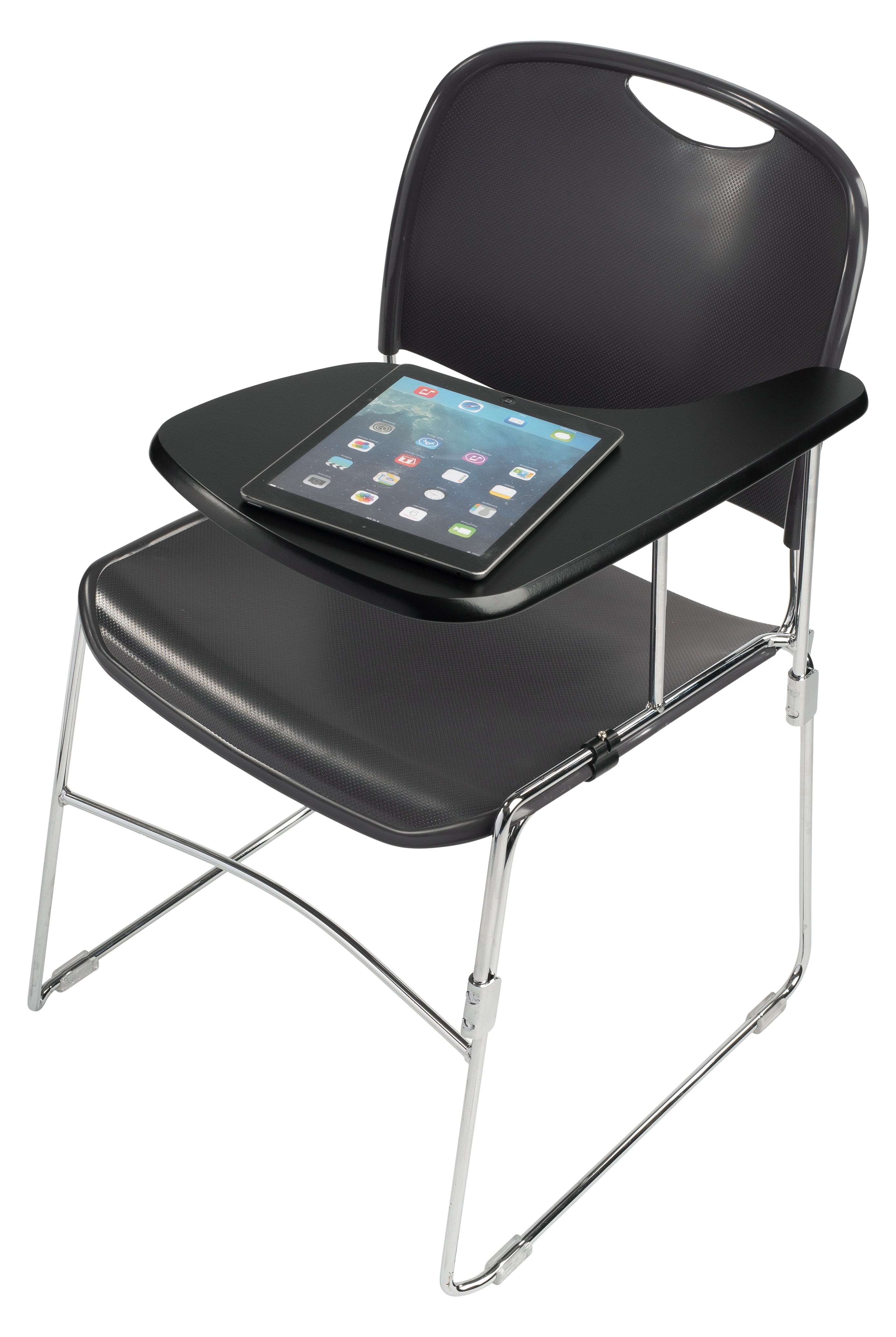 NPS® Left Tablet Arm For 8500 Series, Surface Color: Black, Frame Color: Chrome