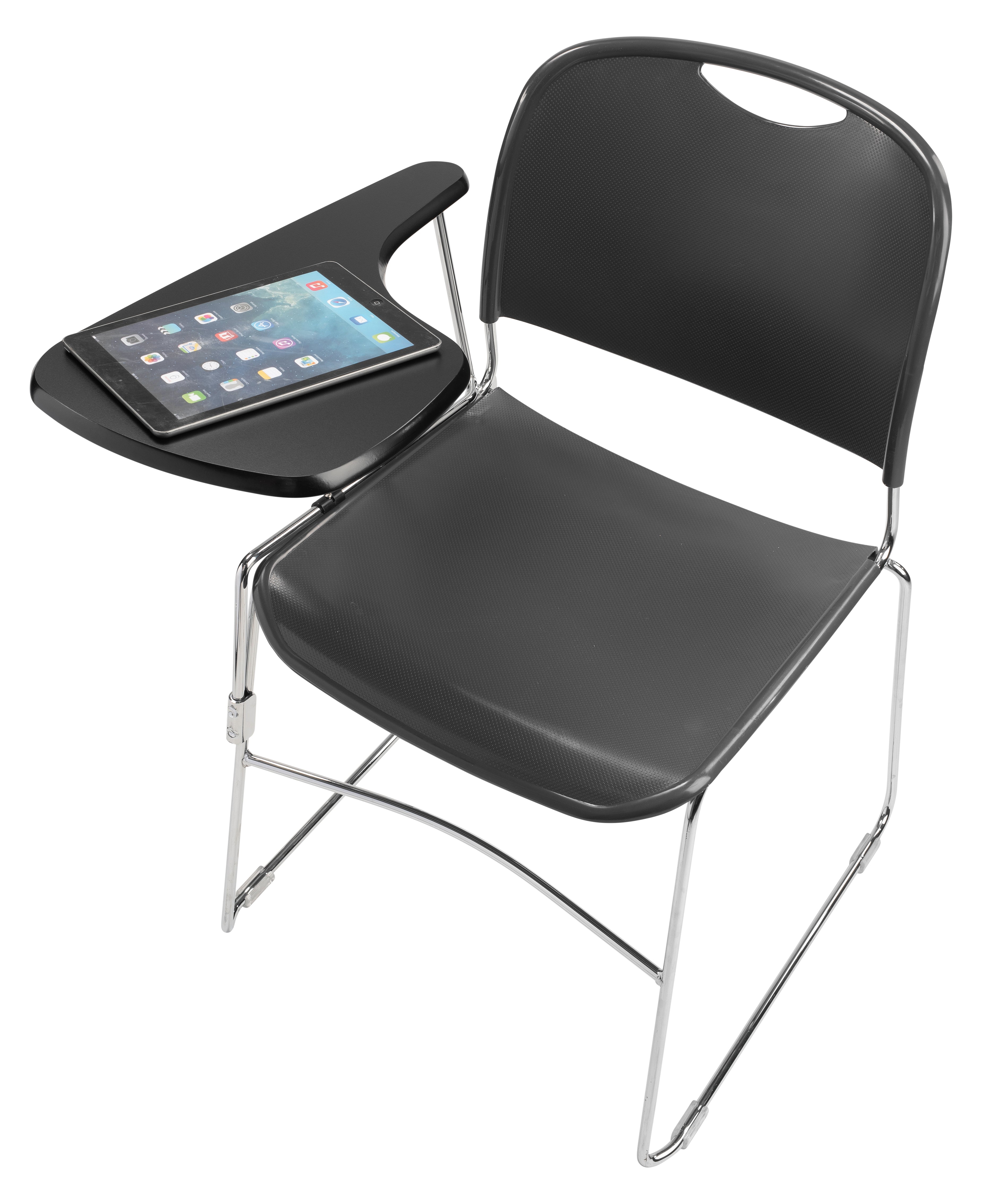 NPS® Right Tablet Arm For 8500 Series, Surface Color: Black, Frame Color: Chrome