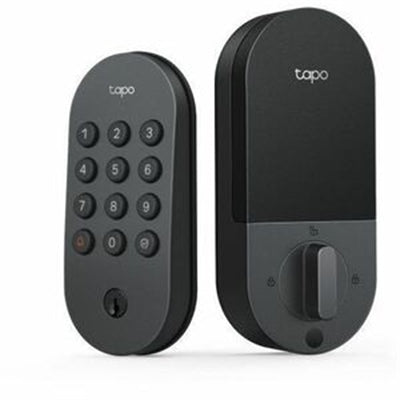 Tapo DL100 Smart Wi-Fi Deadbolt Door Lock-Keyless Tactile Buttons, App-Controlled Custom Access-Black
