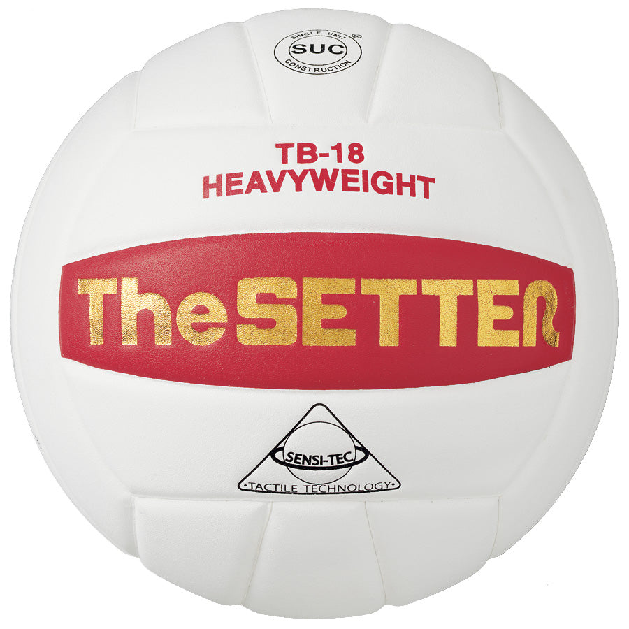 Training Volleyball - "THE SETTER" Heavyweight / Sensi-Tec Microfiber Composite - White/Scarlet