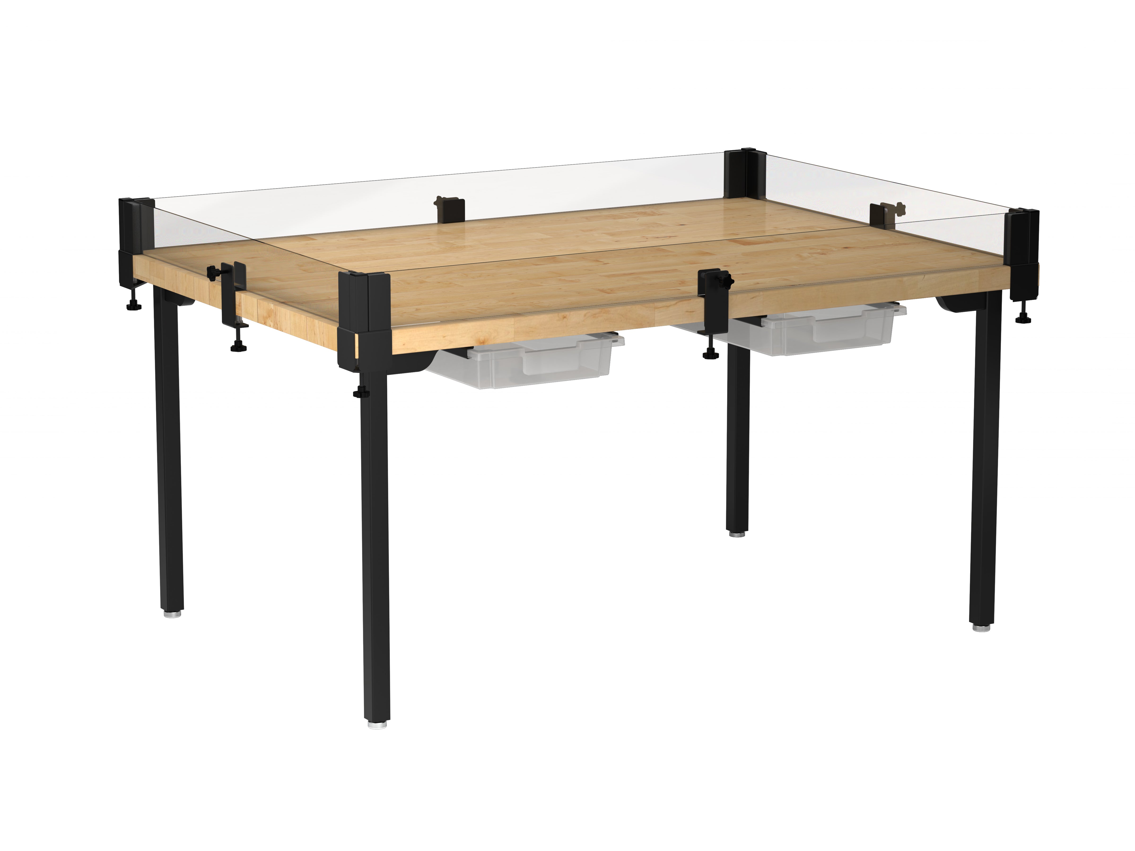 NPS® Table Bumper Kit 42" x 60", Clear Acrylic