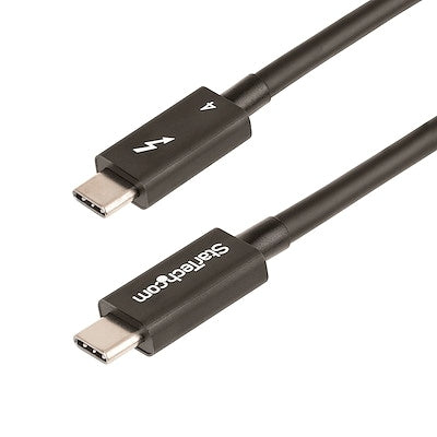StarTech.com Thunderbolt 4 Universal Cable with 100W Power Delivery, 1.6 Ft - Black