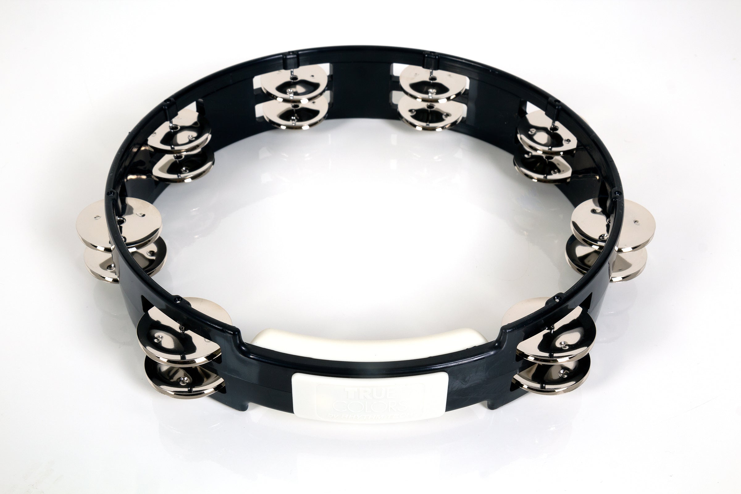 Rhythm Tech TC4010 True Colors Tambourine. Black 10"