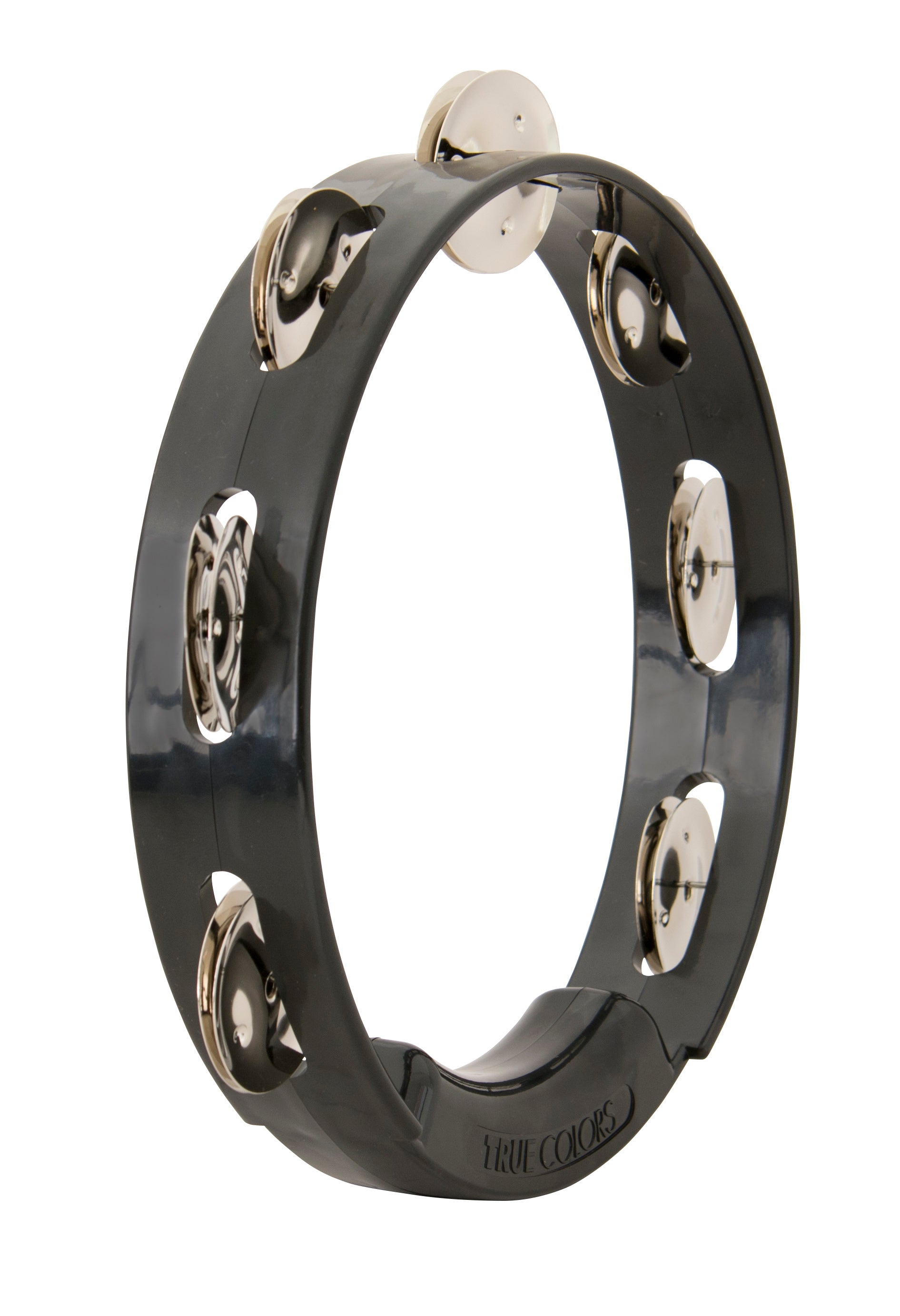 Rhythm Tech TC4018 True Colors Tambourine. Black 8"