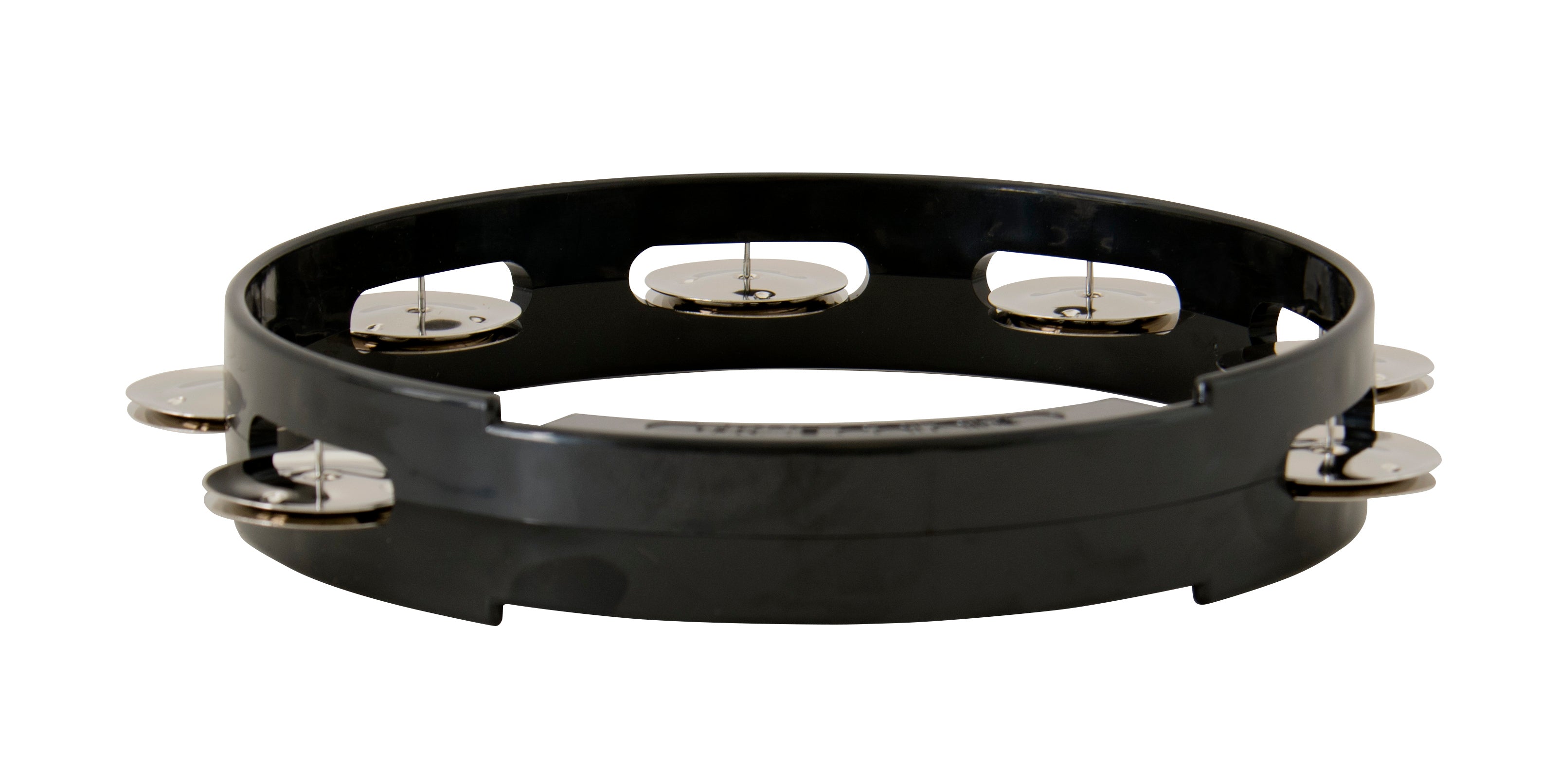 Rhythm Tech TC4018 True Colors Tambourine. Black 8"
