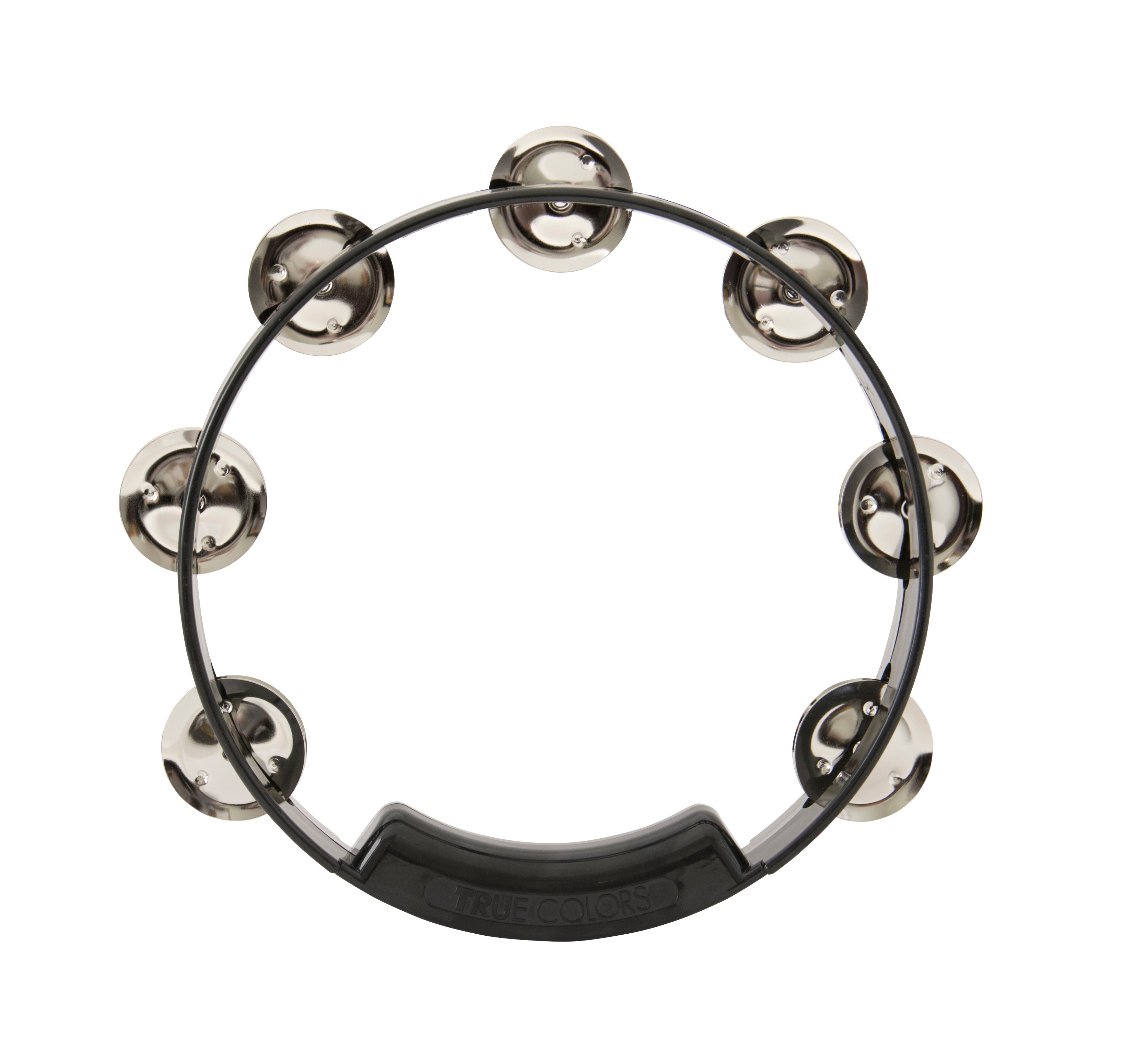 Rhythm Tech TC4018 True Colors Tambourine. Black 8"