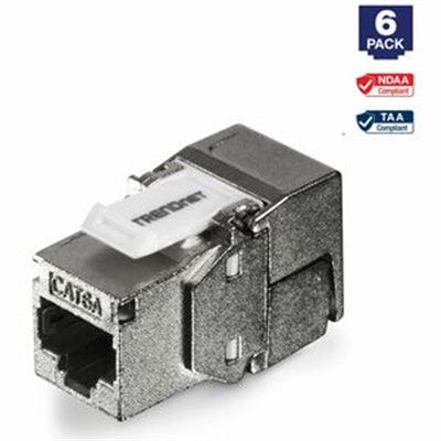 TRENDnet TC-K06C6A 6 Pack Cat6a RJ-45 Shielded Keystone Jack