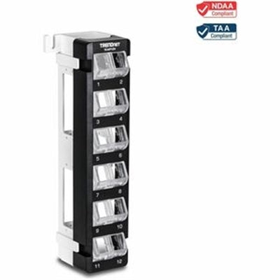 TRENDnet 12-Port Blank Angled Wall Mount Keystone Patch Panel, TC-KP12V
