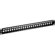 TRENDnet TC-KP24 24-Port Blank Keystone Patch Panel with 1U 19-Inch Rackmount  SPCC Steel
