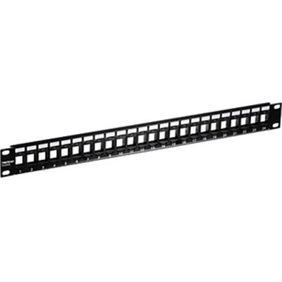 TRENDnet TC-KP24 24-Port Blank Keystone Patch Panel with 1U 19-Inch Rackmount  SPCC Steel