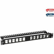 TRENDnet TC-KP24SA, 24-Port Blank Angled Keystone Shielded 1U Patch Panel