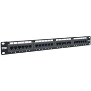 TRENDnet 24-Port Cat6 Unshielded Patch Panel, Wallmount or Rackmount, Compatible with Cat3,4,5,5e,6 Cabling, for Ethernet, Fast Ethernet, Gigabit Applications, Black, TC-P24C6 (Pack of 1)