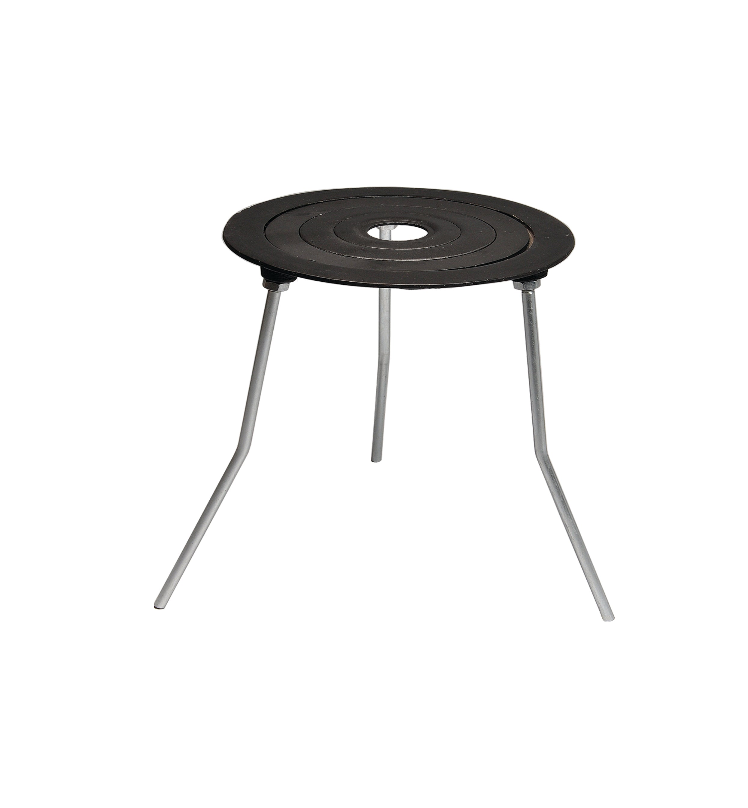 United Scientific® Tripod Stand W/ Concentric Rings, Cast Iron, 3.5", 4.75", 6.5", 8" Ring O.D., 9" Height