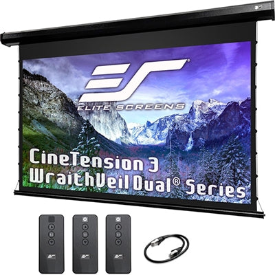 Elite Screens CineTension 3 WraithVeil TE150HR3-DUAL 150&amp;quot; Electric Projection Screen