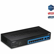 TRENDnet 8 Port Gigabit Web Smart Switch, 10/100/1000 Mbps, SFP, Rack Mountable, Fanless, TEG082WS