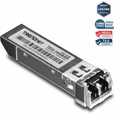 TRENDnet TEG-10GBSR 10GBASE-SR SFP+ Multi Mode LC Module 300 Mwith DDM