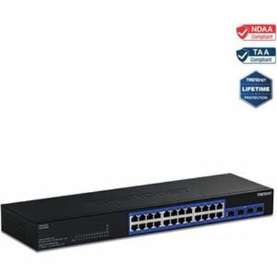 TRENDnet TEG-30262 28-Port Gigabit Switch with 4 X 10G SFP+ Ports