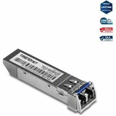 Trendnet - SFP Single Mode LC Module (20km/ 12.4 Mi), TEG-MGBS20, Data Rates up to 1.25Gbps, 1310nm Single Mode, IEEE - Unknown