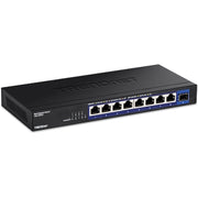 Trendnet - 9-Port Unmanaged 2.5G Switch with 10G SFP+ Port, TEG-S5091, 8 X 2.5GBASE-T Ports, 60Gbps, Wall Mountable - Black