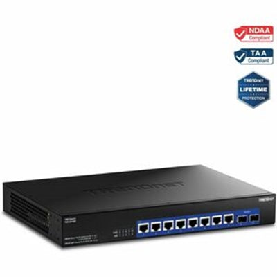 Trendnet - 10-Port 10G Unmanaged Switch, TEG-S7102, 8 X 10G RJ-45 Ports, 2 X 10G SFP+ Ports, 200Gbps Switching Capacity - Unknown