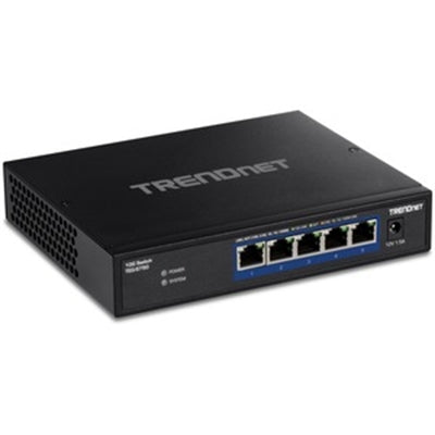 TRENDnet TEG-S750 5-Port Unmanaged Network Switch with 100 Gbps Capacity and Fanless Design  Black