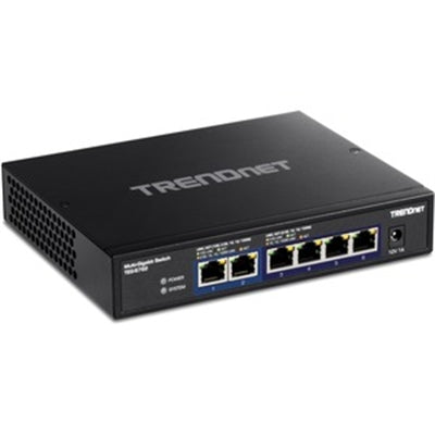 TRENDnet TEG-S762 6-Port Multi-Gig Network Switch with 2.5 G and 10 G for RJ45 Ports  Black