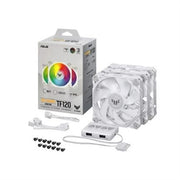 ASUS - TUF GAMING TF120 ARGB Fan - 120mm PWM, Fluid Bearing, Custom LEDs - White