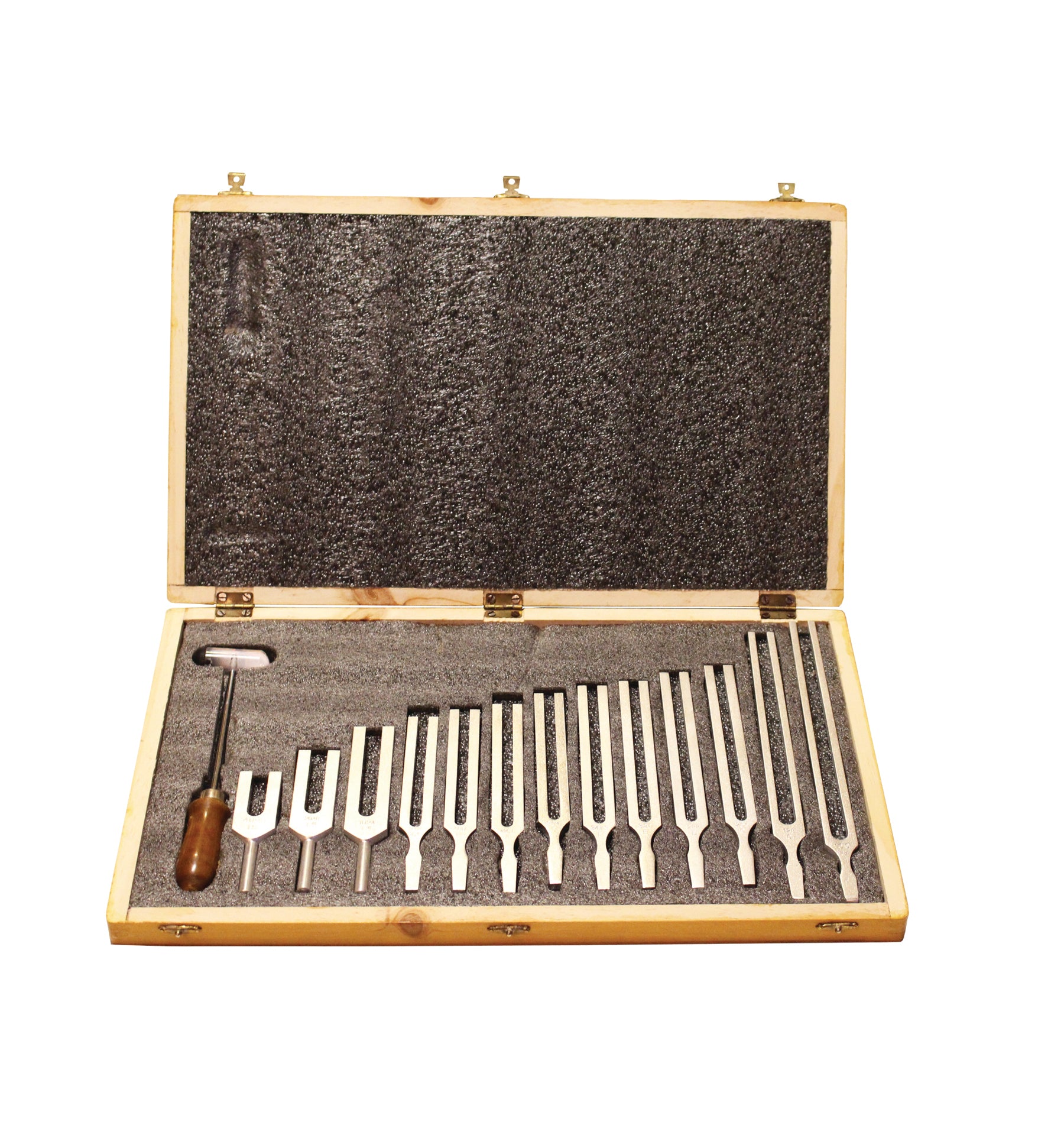 United Scientific® Tuning Fork, Boxed Set Of 13, 100 Hz To 4096 Hz