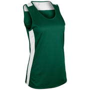 Miler Track Jersey - Forest Green White - Womens - Extra-Large