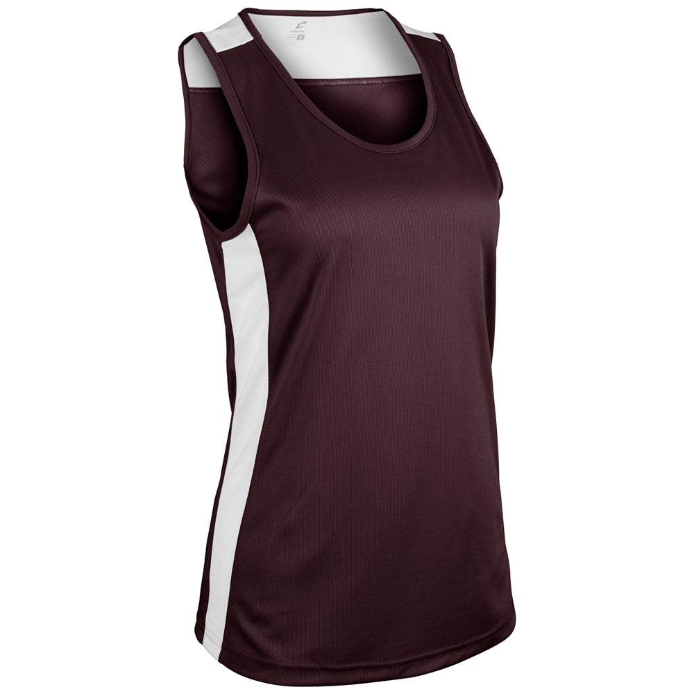Miler Track Jersey - Maroon White - Womens - Medium