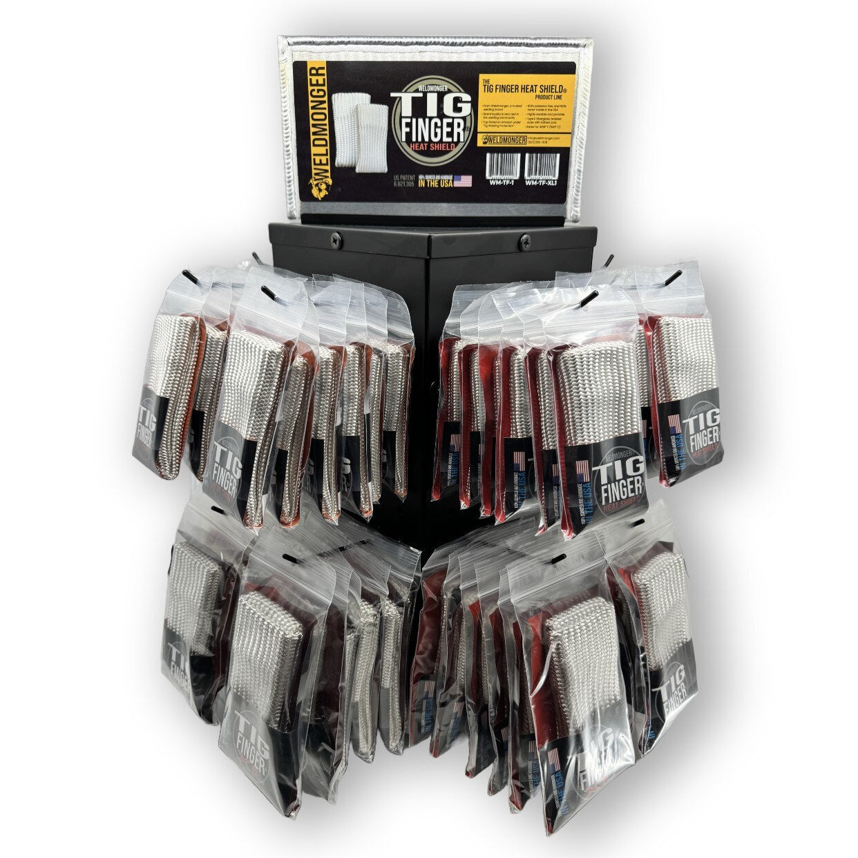 WELDMONGER® - TIG FINGER® HEAT SHIELD POP RETAIL DISPLAY (Fully Stocked)