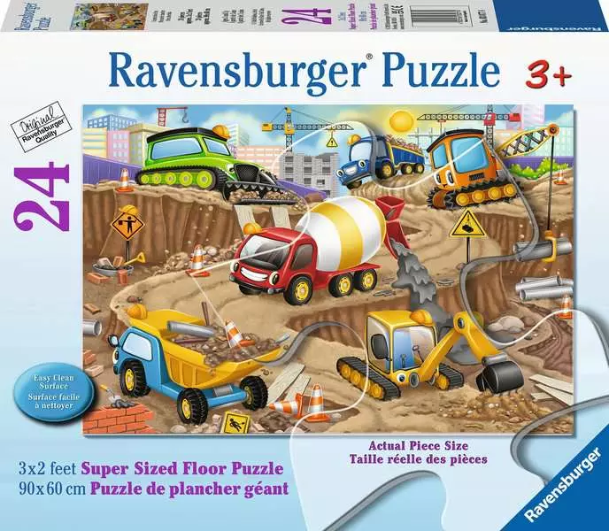 Construction Fun - Giant Floor Puzzle, 24 Pieces