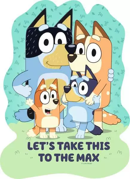 Bluey (10, 12, 14, & 16 Pieces) - 4 Large Shaped Puzzles - Children's Puzzles