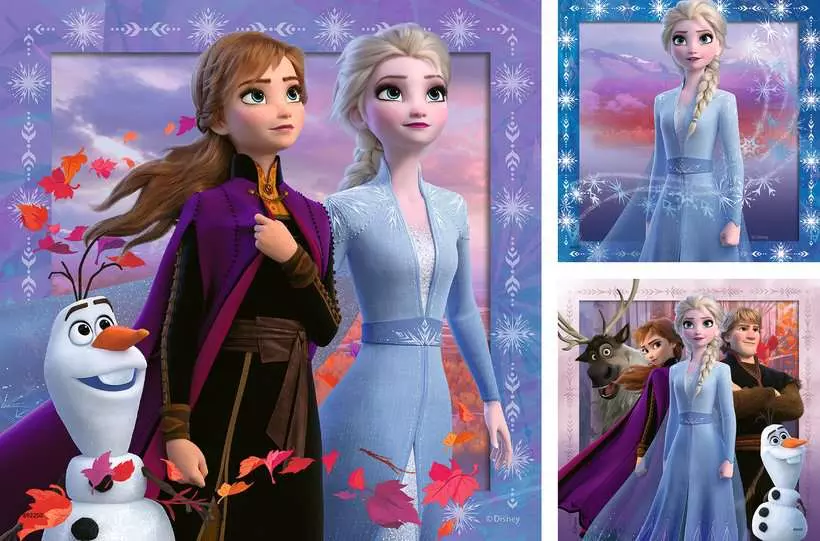 Disney Frozen 2: The Journey Starts - Children's Puzzle, 3 Puzzles x 49 Pieces