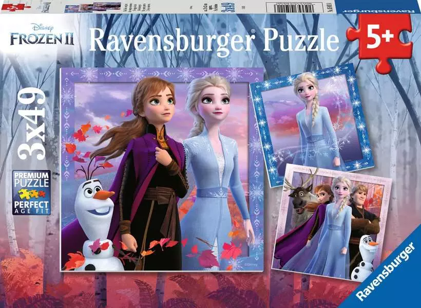 Disney Frozen 2: The Journey Starts - Children's Puzzle, 3 Puzzles x 49 Pieces