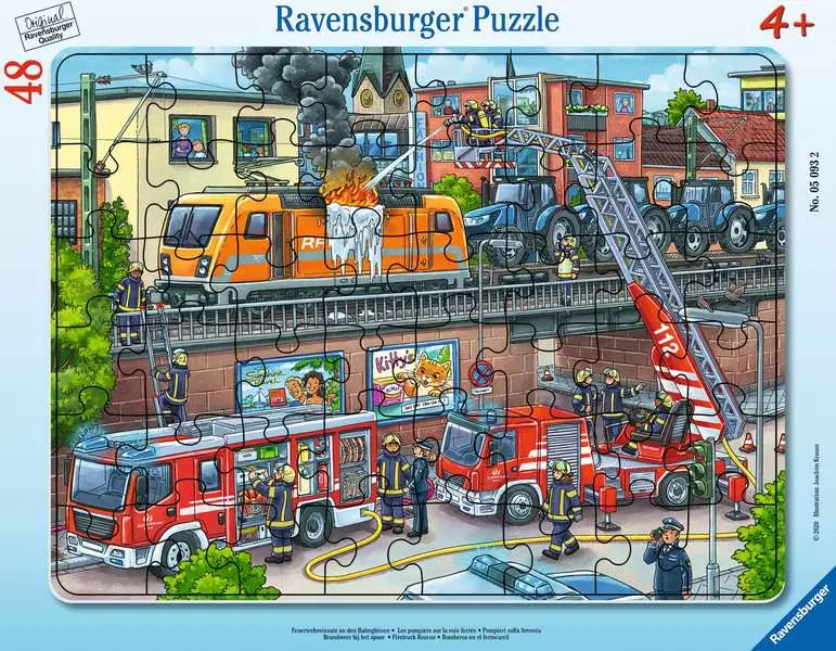 Firetruck Rescue - Frame Puzzle, 48 Pieces