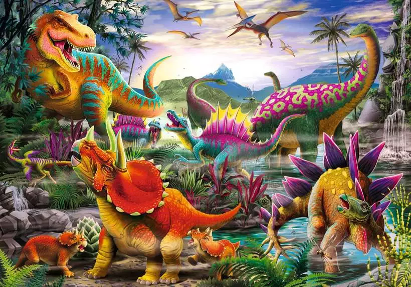 T-Rex Terror - Children's Puzzle, 35 Pieces