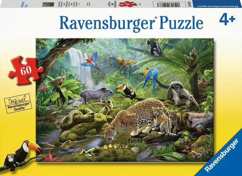 Rainforest Animals - Children's Puzzle, 60 Pieces