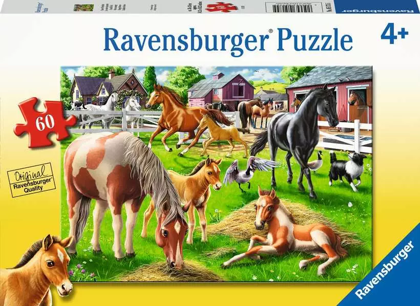 Happy Horses - Children's Puzzle, 60 Pieces